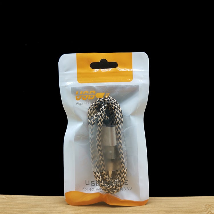 Matte Frosted Color Printing Plastic Bag Zipper U Disk Charging Head Earphone Line Self-Sealing Bag Data Line Packaging Bag - Image 1